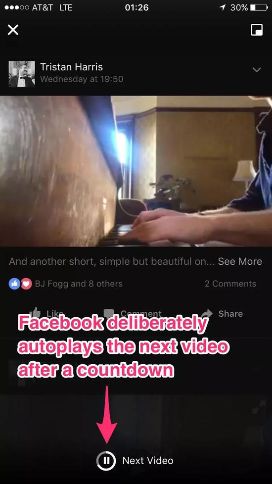 Netflix和Facebook都会在几秒倒计时后自动播放下一个视频